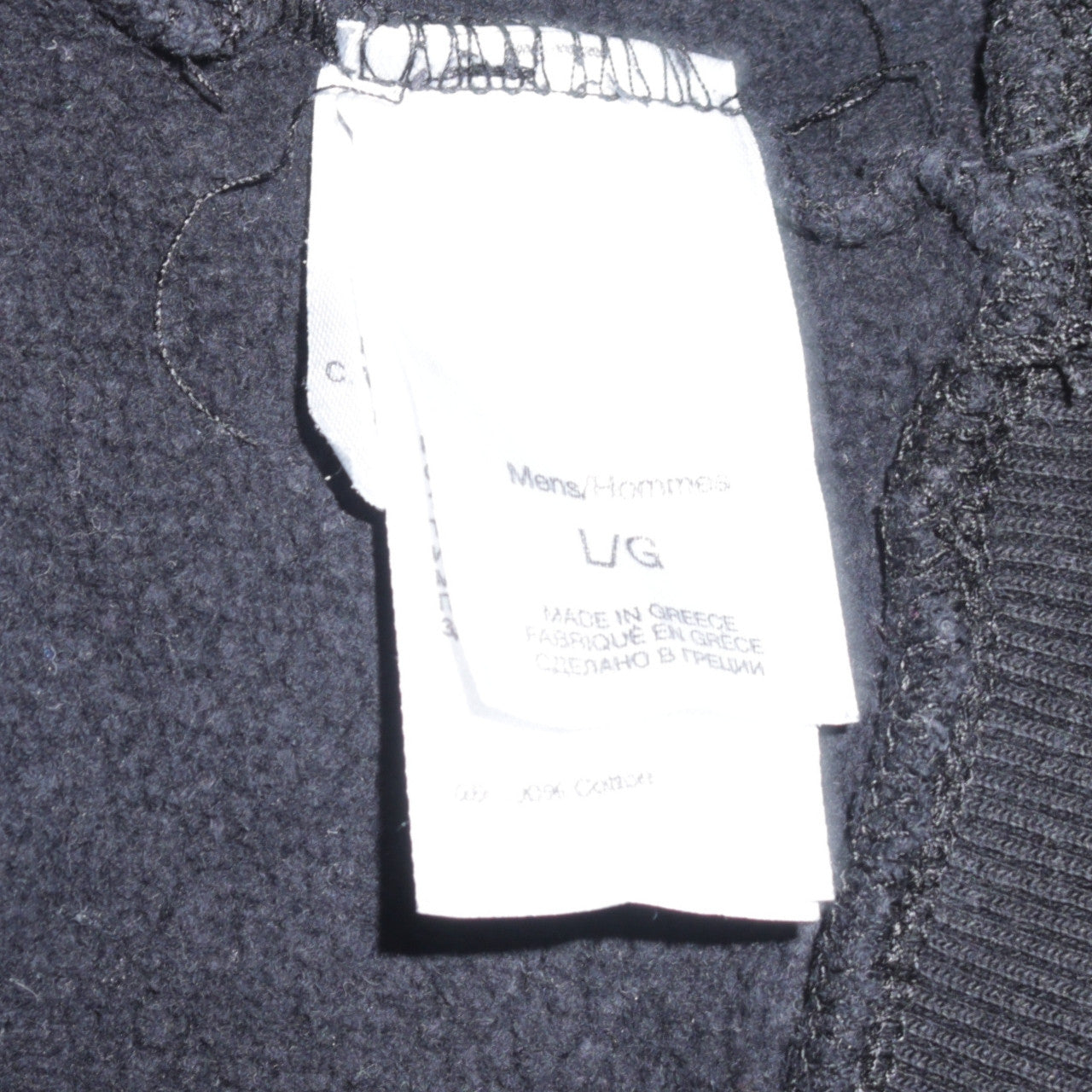 The North Face Men's Black Pullover Hoodie L Logo Cotton Fleece