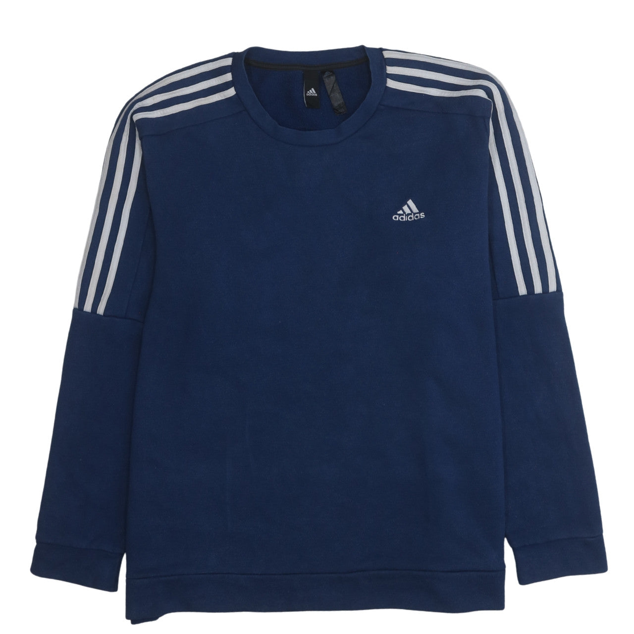 Adidas Men's Blue XL Crew Neck Fleece Sweatshirt Pullover