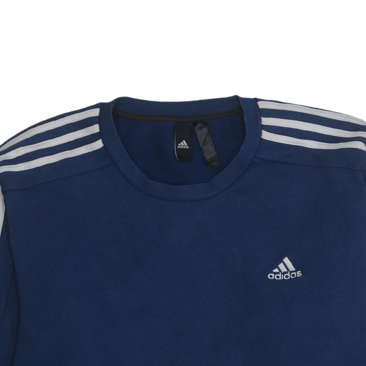 Adidas Men's Blue XL Crew Neck Fleece Sweatshirt Pullover