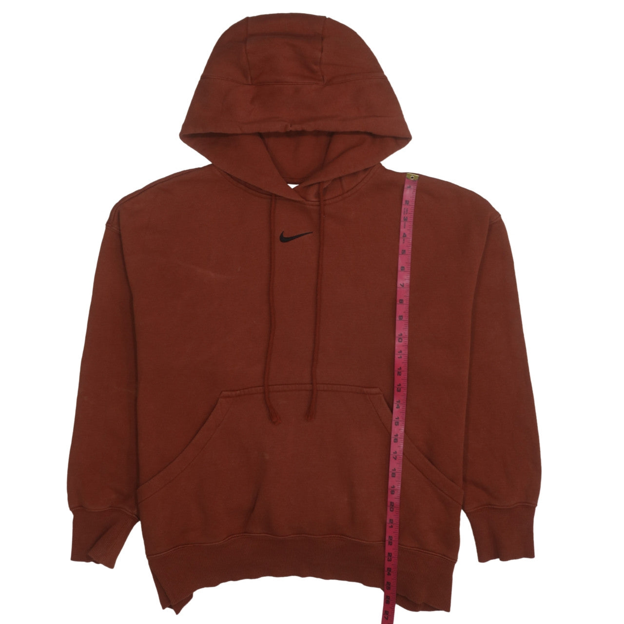 Nike Women’s Brown Pullover Hoodie Large Cotton Blend Casual