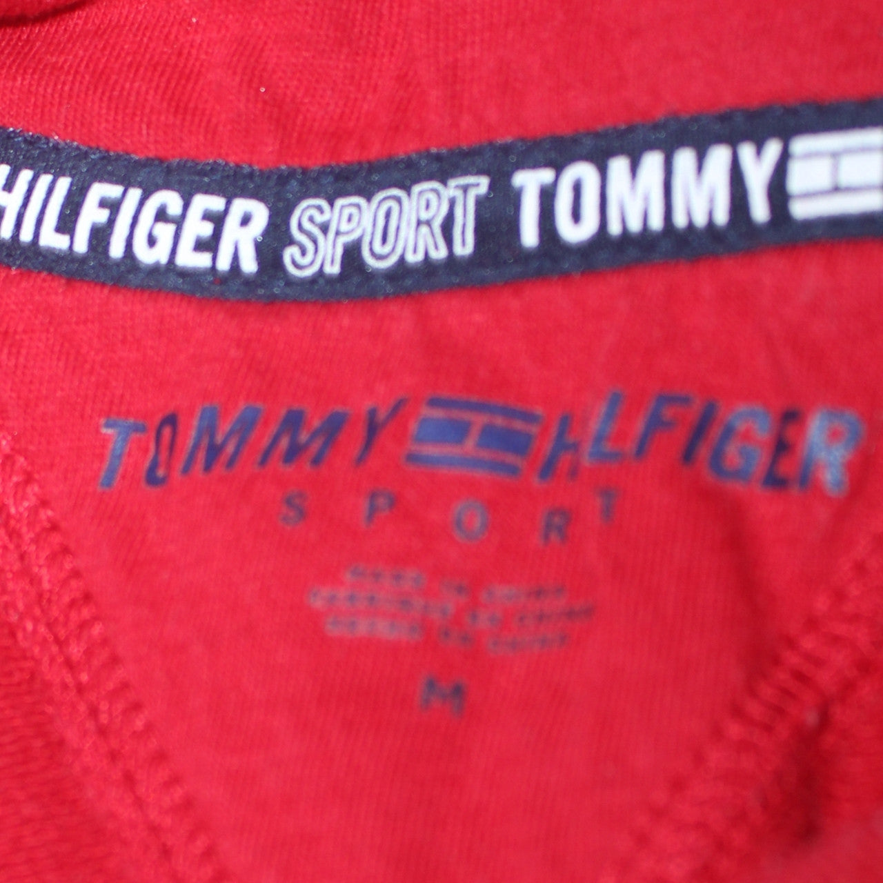 Tommy Hilfiger Women Red Pullover Hoodie Medium Cotton Blend