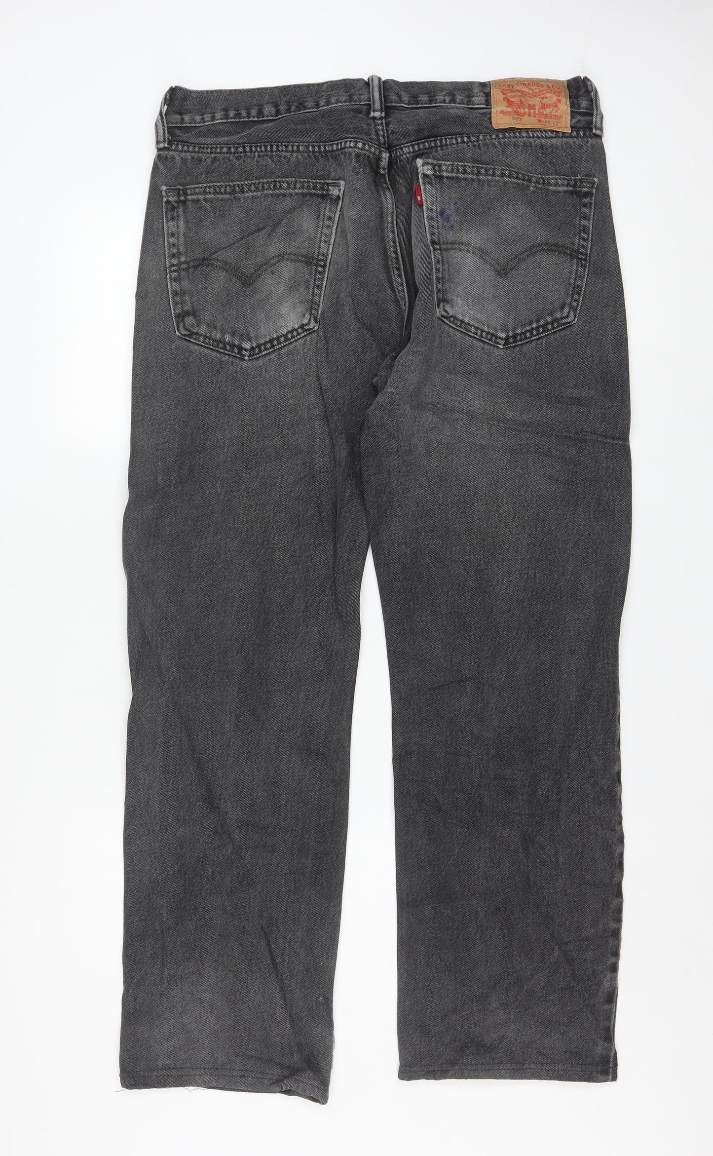 Levi's 501 Men's Black Straight Fit Denim Jeans 36W 32L Vintage
