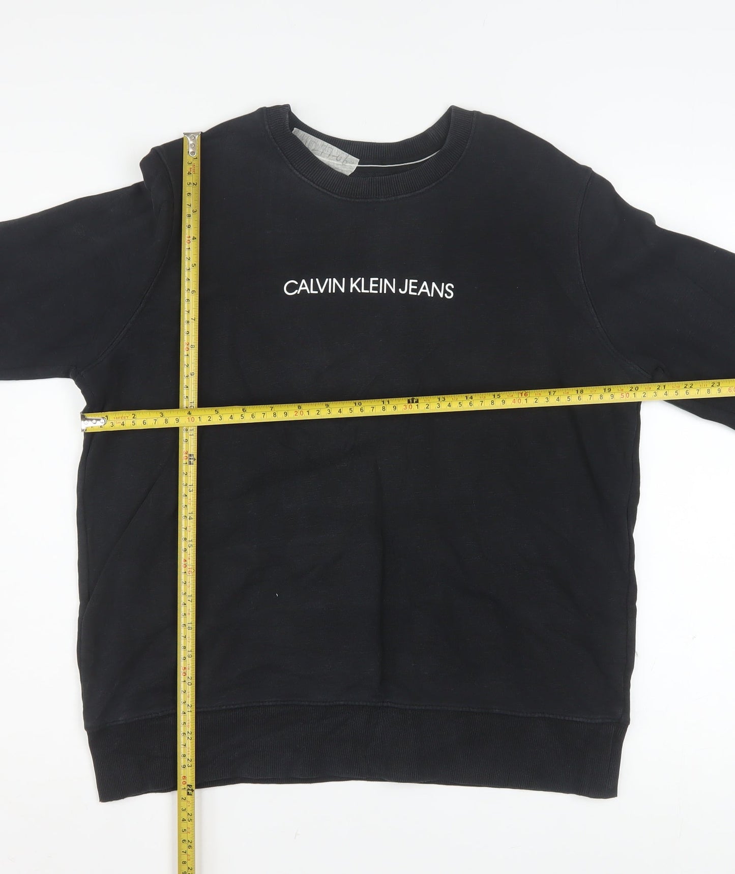 Calvin Klein Jeans Men's Black Logo Crew Neck Sweatshirt Size L