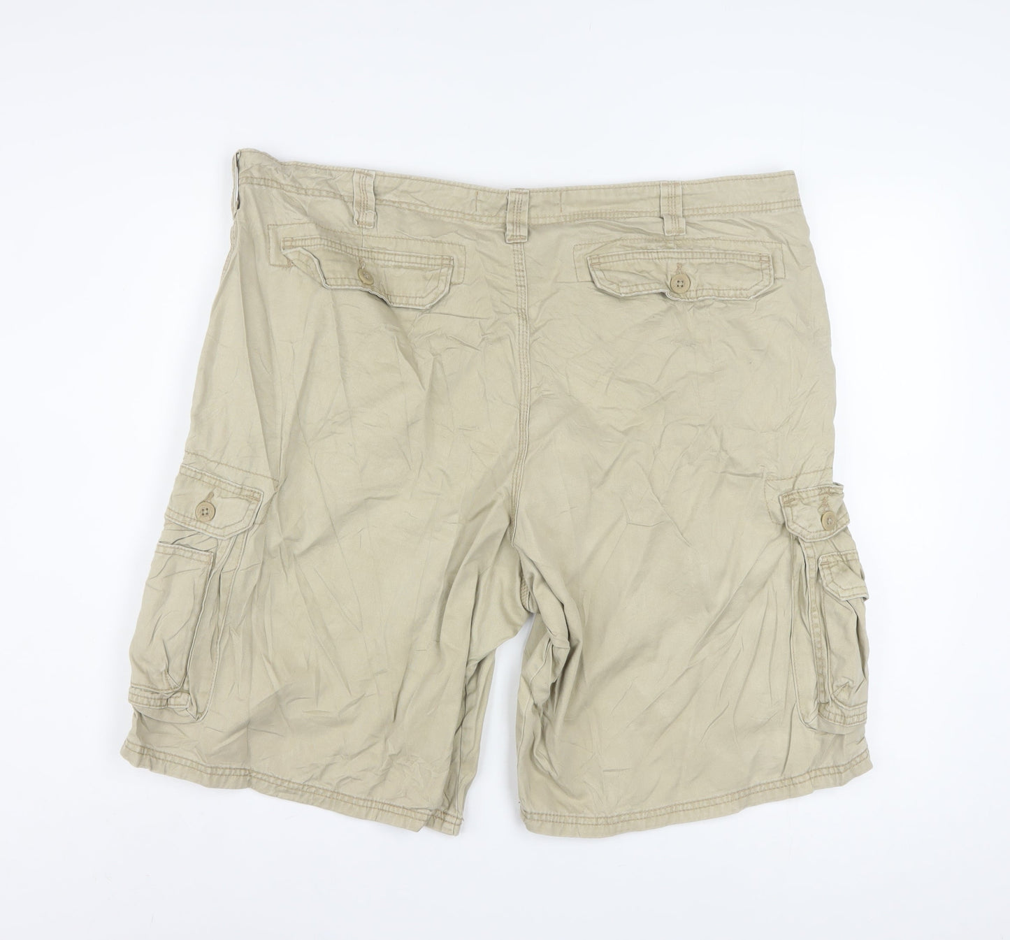 Lee Dungarees Men's Beige Cargo Shorts Size 42 Cotton Casual
