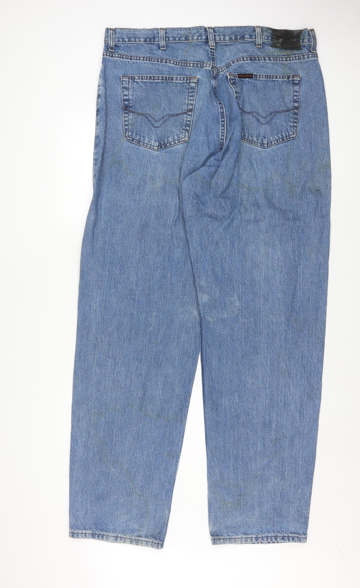 Harley-Davidson Men's Blue 40x34 Straight Leg Denim Jeans