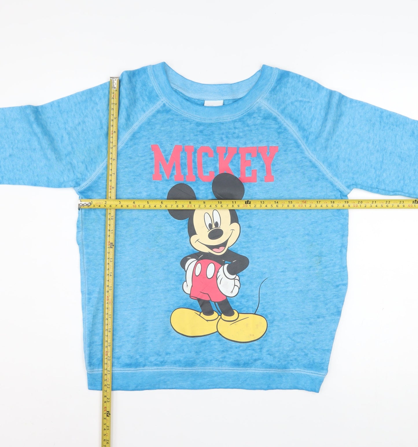 Disney Women's Blue Mickey Mouse Pullover Sweatshirt Size S