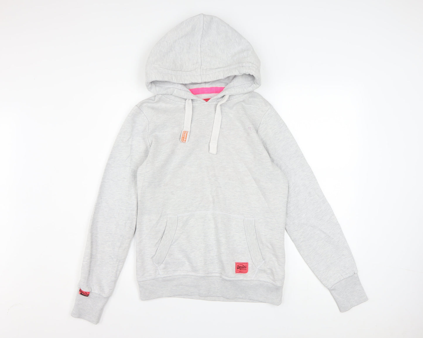 Superdry Men's Grey Pullover Hoodie M Regular Fit Fleece