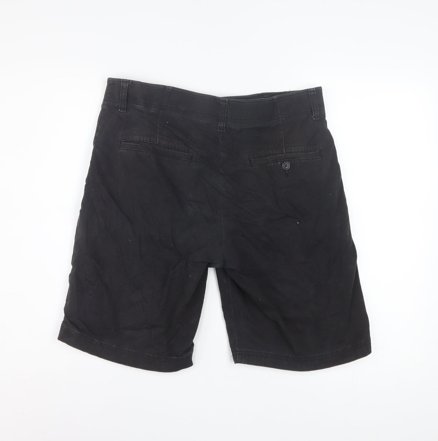 Lee Men's Black Chino Shorts Size 33 Regular Fit Cotton Stretch