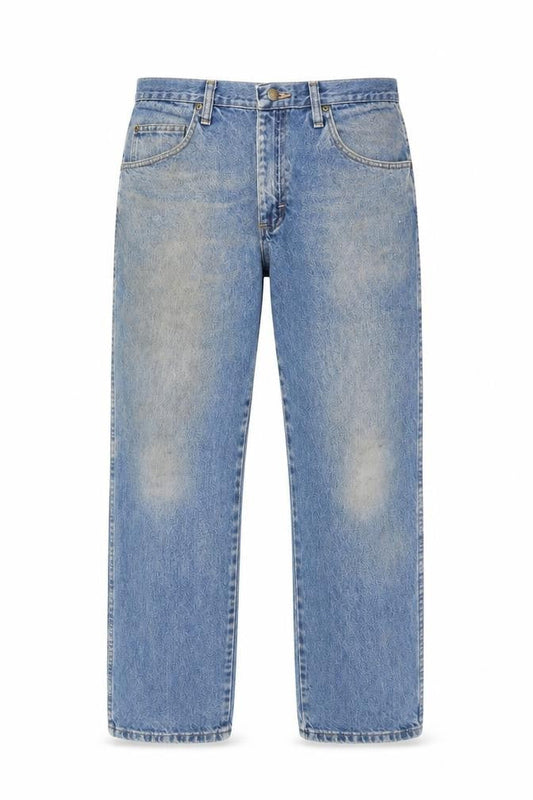 Wrangler Men's Blue 35x30 Regular Fit Straight Denim Jeans