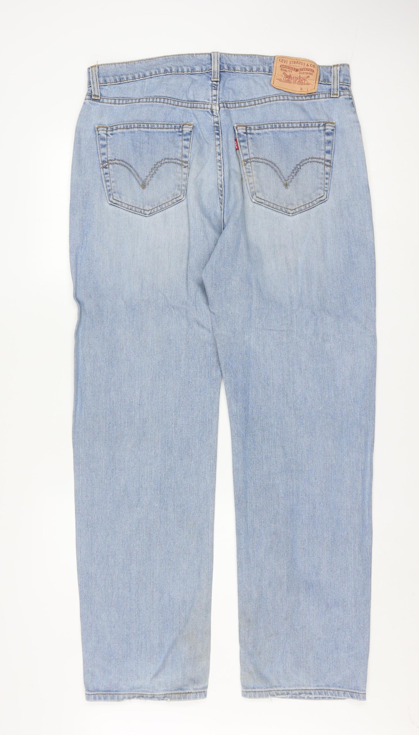 Levi's Men's Blue Light Wash Regular Straight Fit Denim Jeans 36x32
