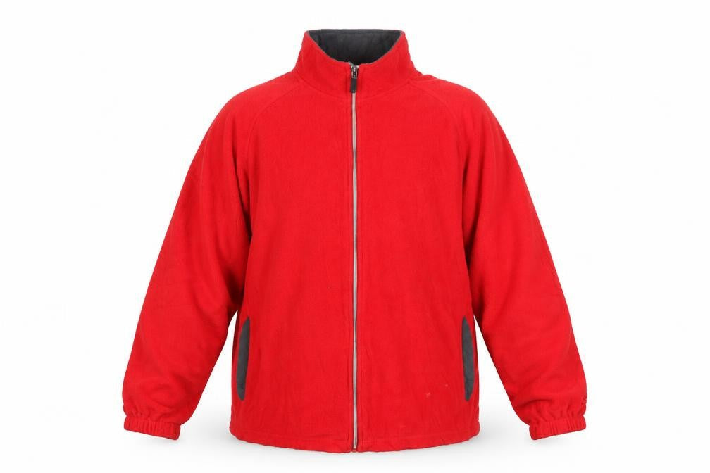 Starter Mens Red Fleece Full Zip Jacket XL Regular Fit