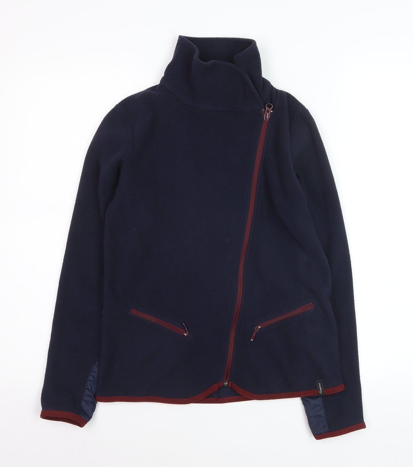 Fouganza Teens Blue Fleece Equestrian Jacket Size 14 Full Zip