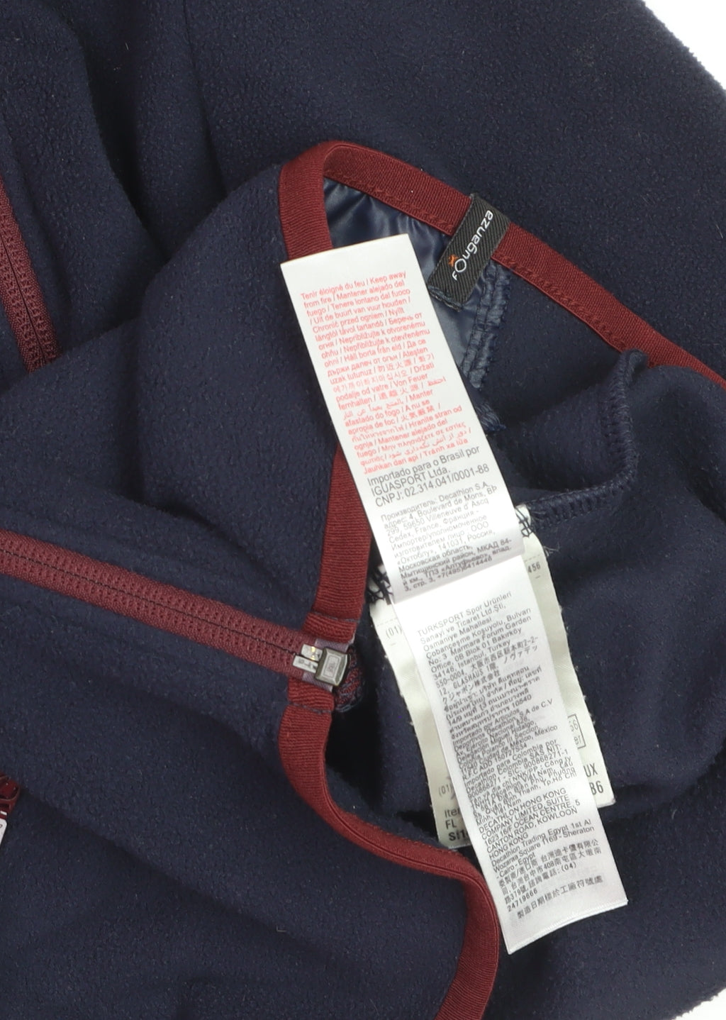 Fouganza Teens Blue Fleece Equestrian Jacket Size 14 Full Zip