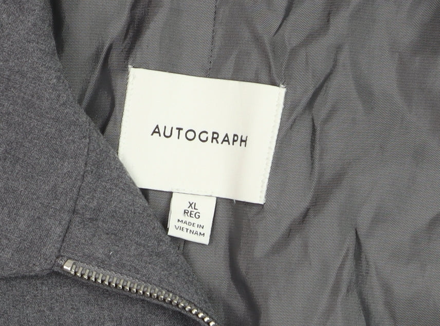 Marks and Spencer Men’s Grey Wool Blend Bomber Jacket XL