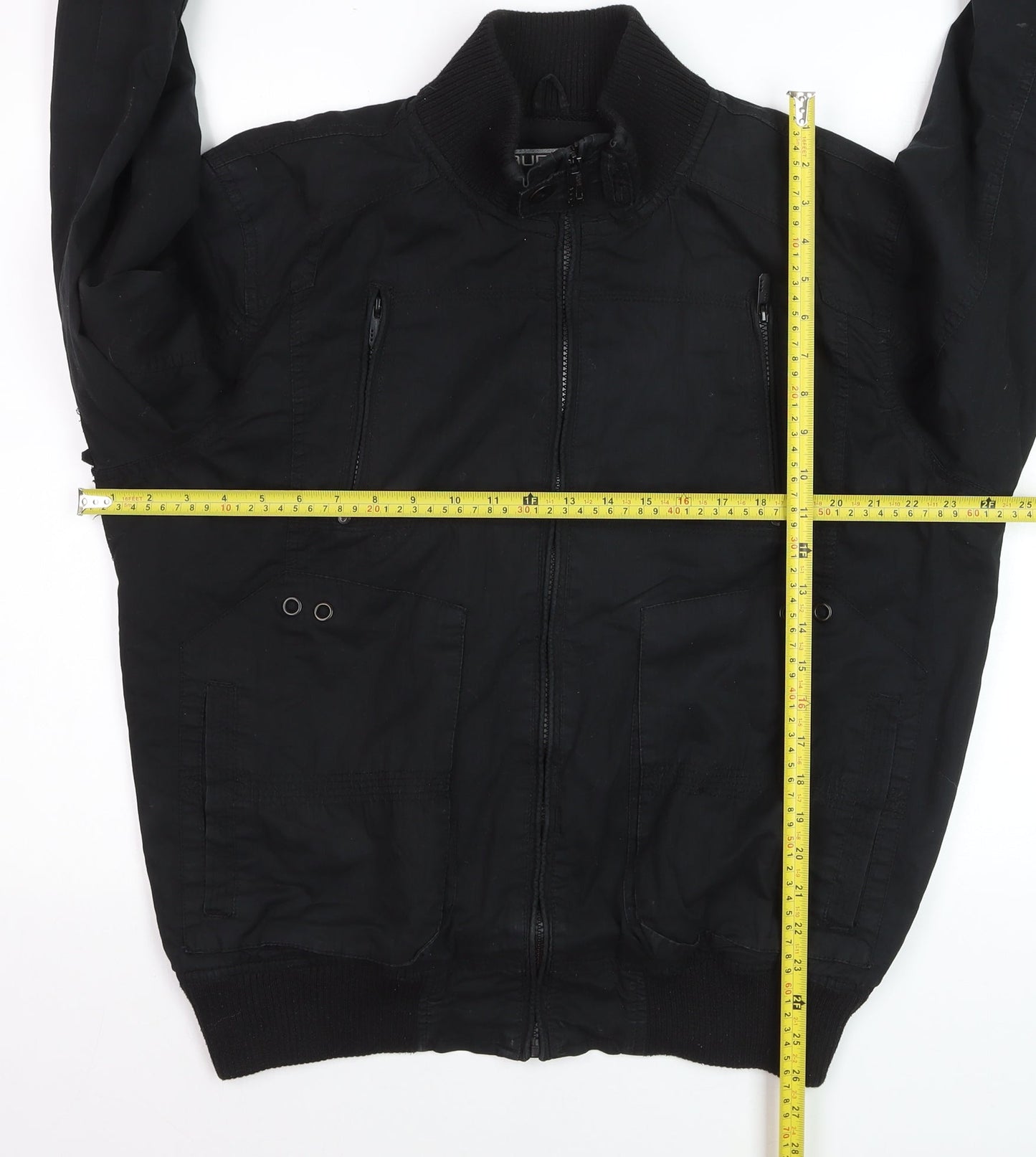 Burton London Men's Black L Bomber Jacket Cotton Nylon