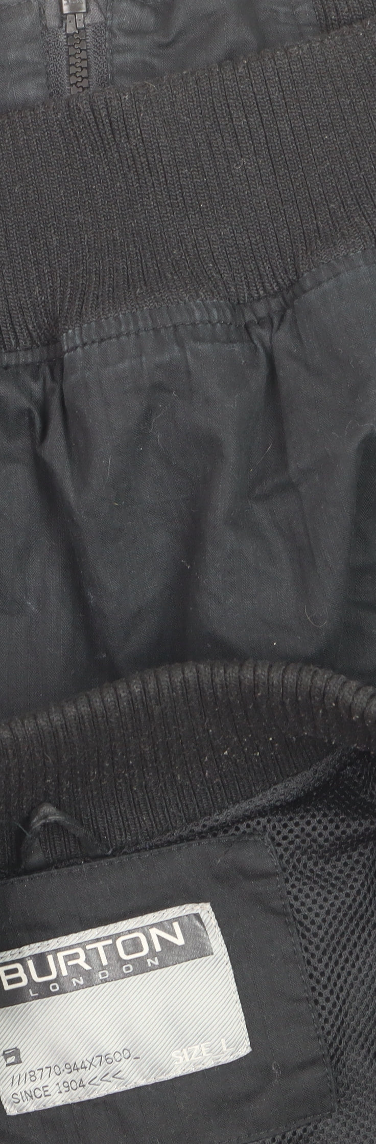 Burton London Men's Black L Bomber Jacket Cotton Nylon