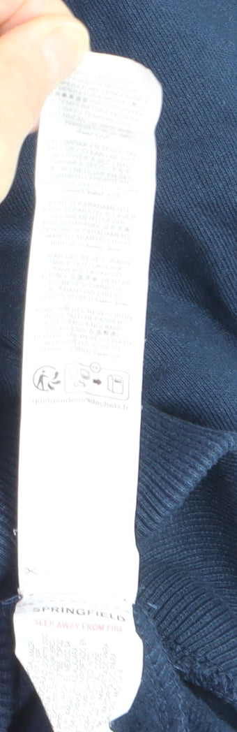 Springfield Men’s Blue 2XL Full Zip Hoodie Cotton Blend