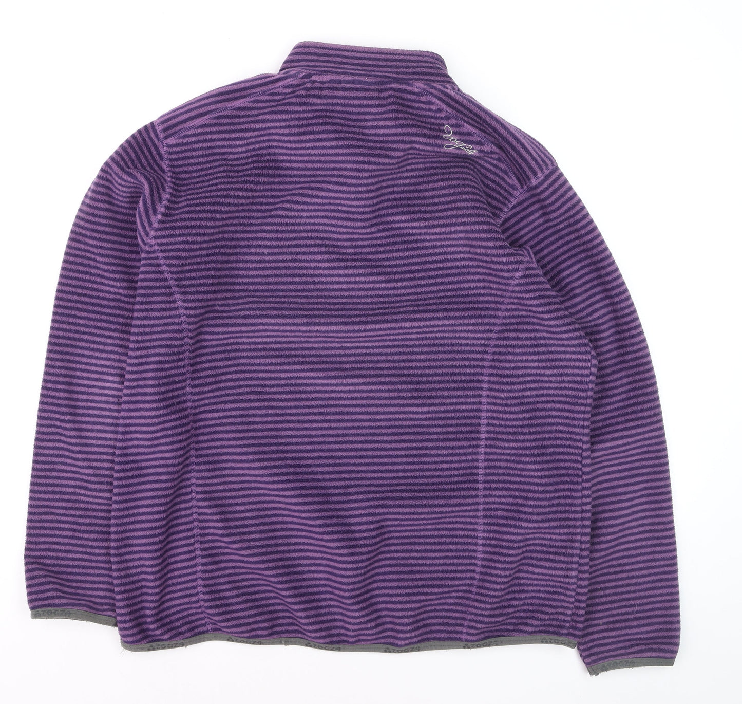 TOG24 Men's Purple Stripe 2XL Fleece 1/4 Zip Pullover Sweatshirt