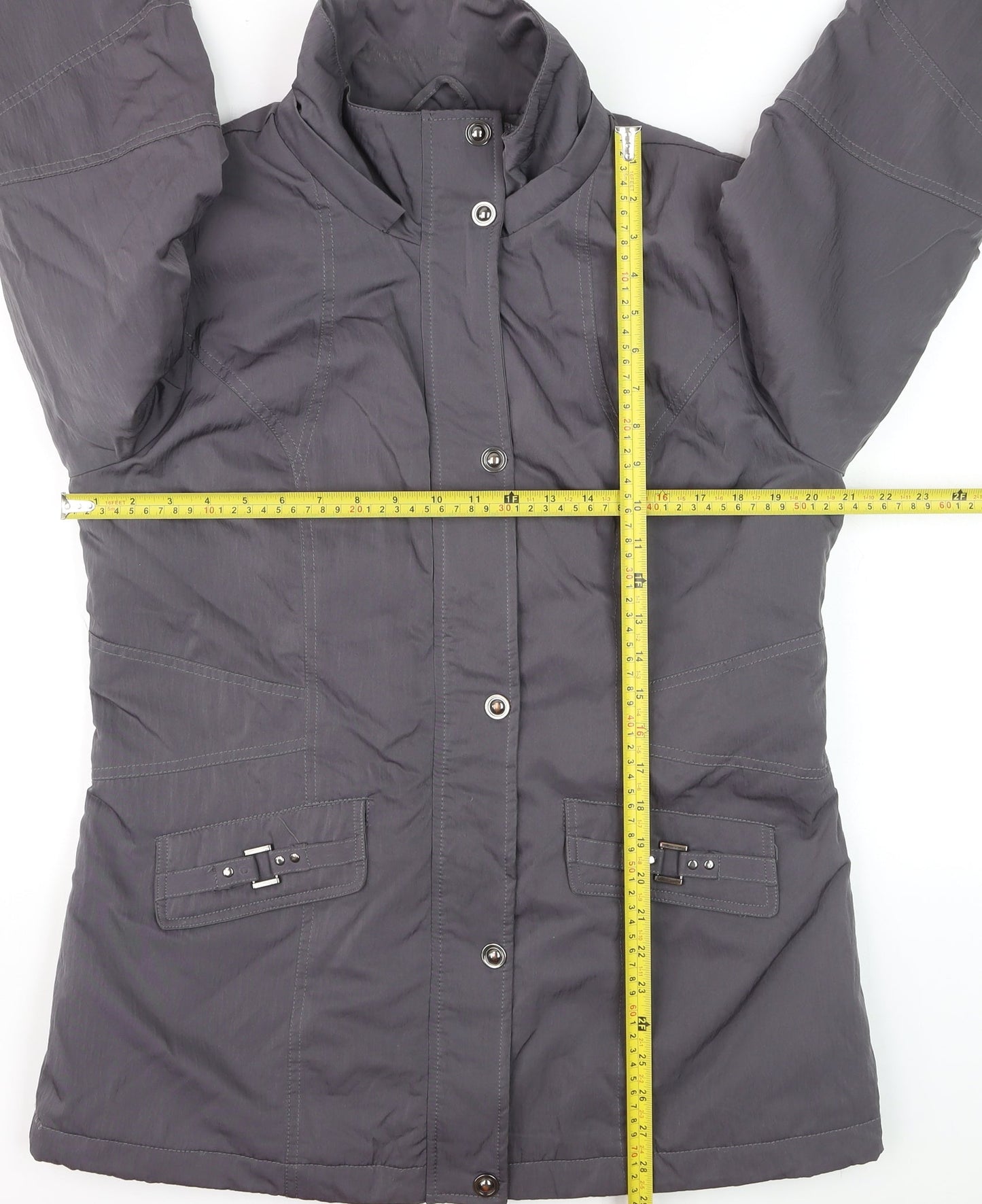 Bx Outerwear Men's Grey Polyester Parka Coat Size 38 Regular