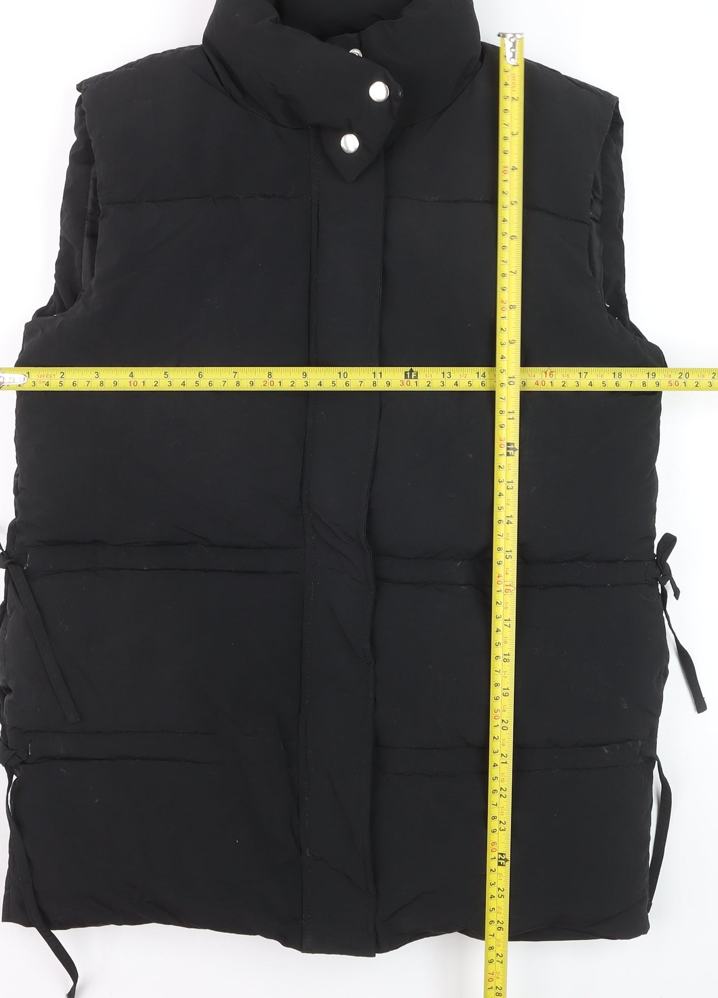 Missguided Women’s Black Puffer Waistcoat Size 6 Sleeveless Quilted