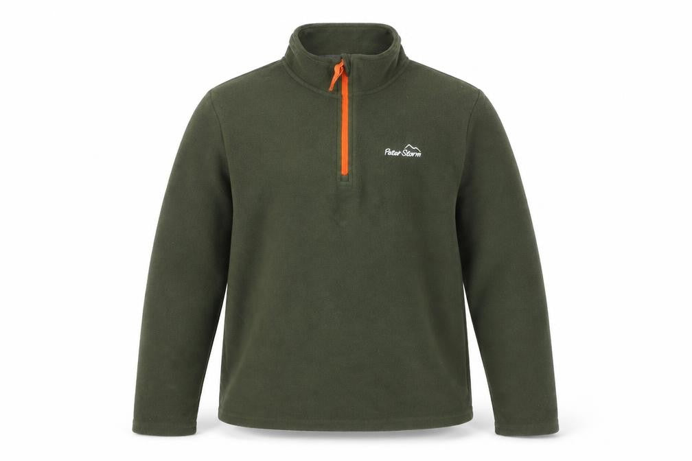Peter Storm Boys Green Fleece 1/4 Zip Pullover Sweatshirt 10-11 Years