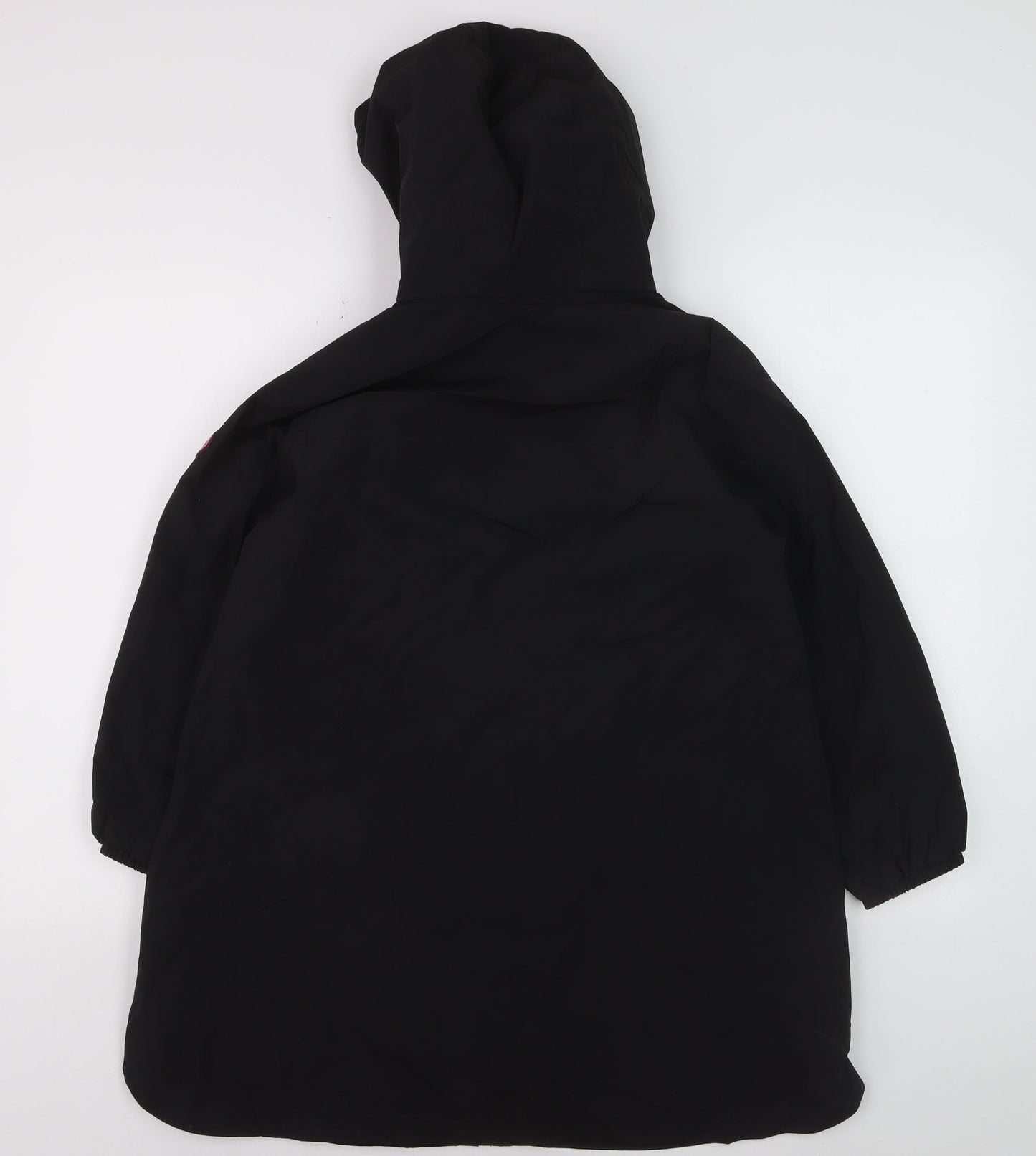 Next Girls Black Hooded Rain Coat 9 Years Water Resistant Nylon Jacket