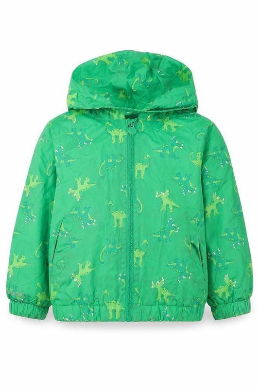 Regatta Unisex Baby Green Dinosaur Rain Coat Jacket 4 Plus Hooded Polyester