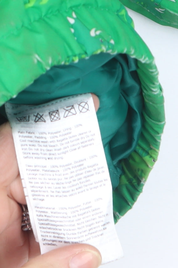 Regatta Unisex Baby Green Dinosaur Rain Coat Jacket 4 Plus Hooded Polyester