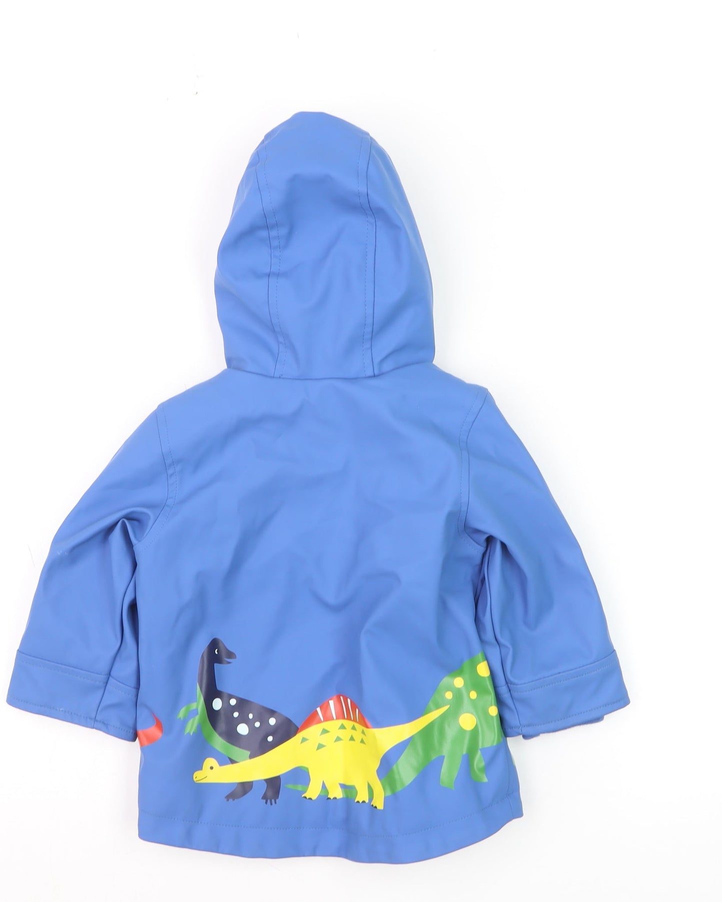 Marks and Spencer Blue Dinosaur Hooded Rain Coat 6-9 Months Unisex Baby