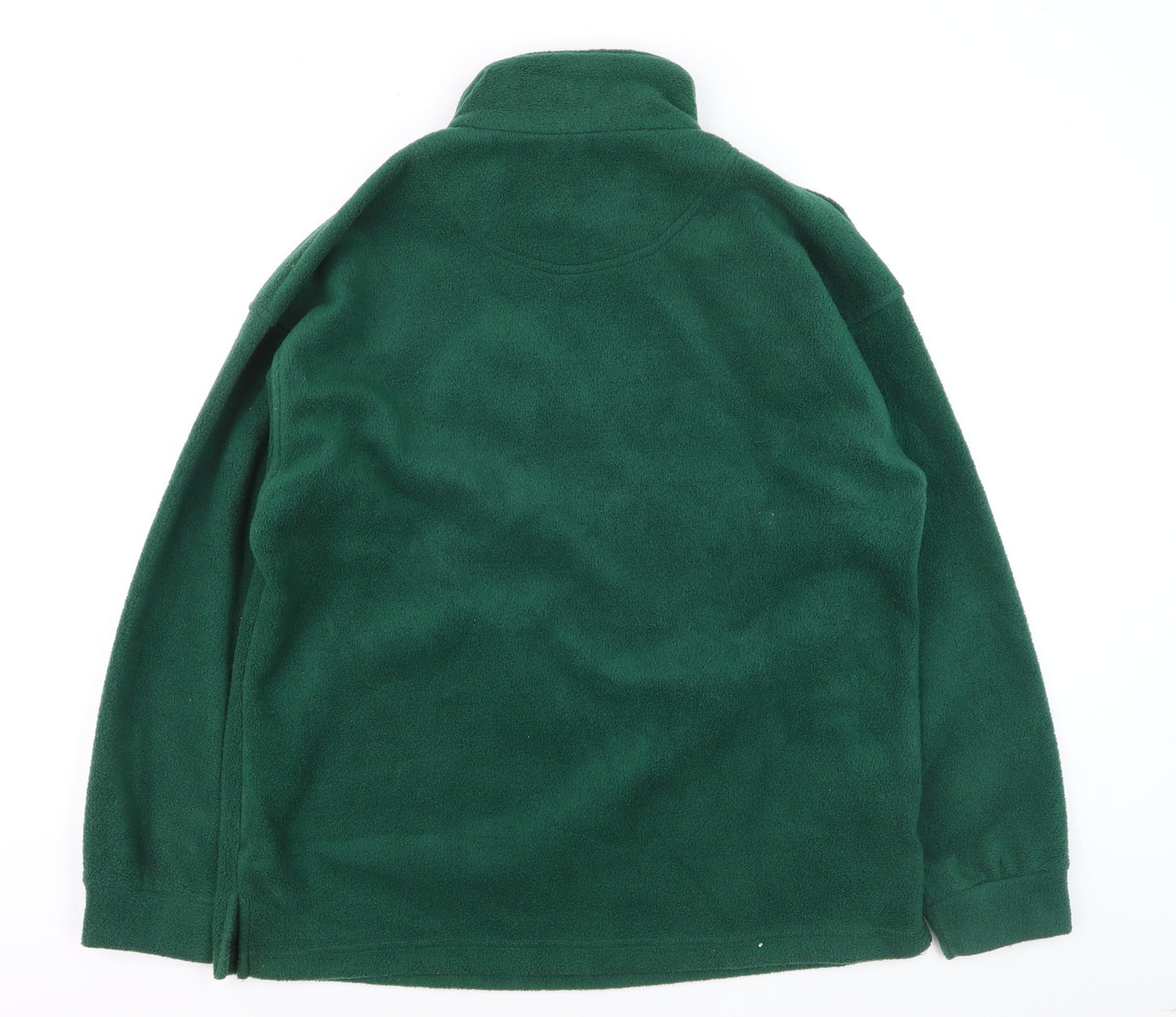 Traditional Craftwear Men's Green Fleece 1/2 Zip Pullover Sweatshirt M