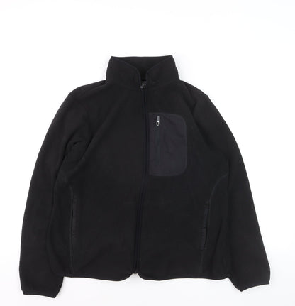 Marks & Spencer Goodmove Men's Black Fleece Track Jacket Size L