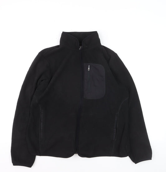 Marks and Spencer Goodmove Men's Black Fleece Track Jacket Size L