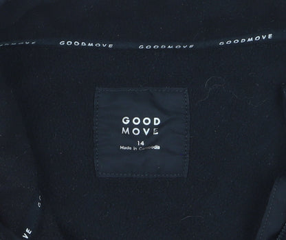 Marks & Spencer Goodmove Men's Black Fleece Track Jacket Size L