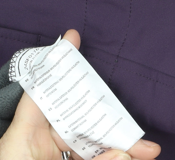 Outdoor Ventures Women's Purple L Softshell Rain Coat Hooded Long Sleeve