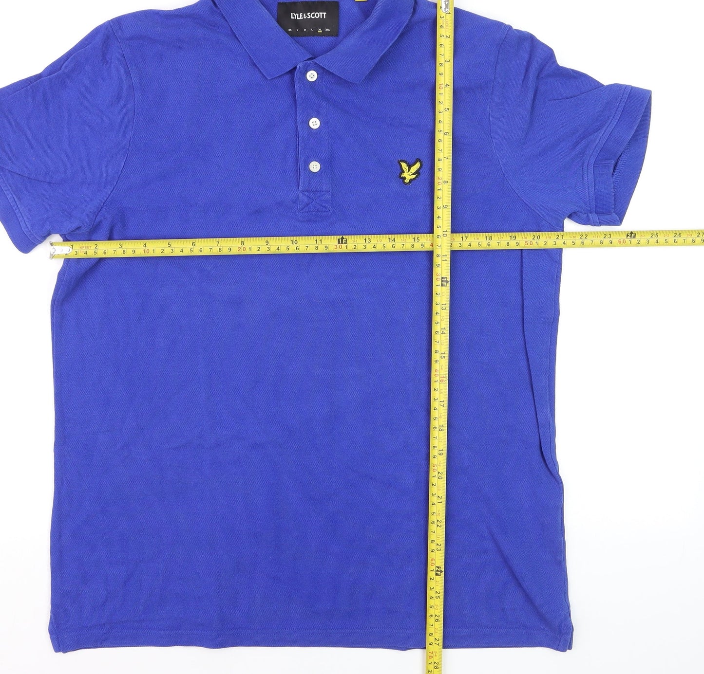 Lyle & Scott Men's Blue XL Cotton Polo Shirt Classic Logo
