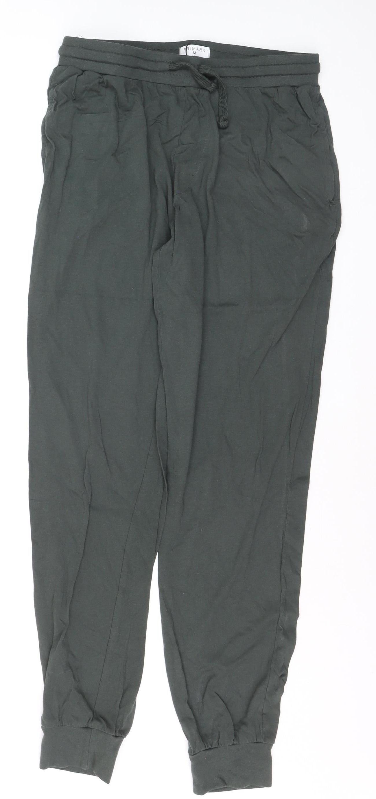 Primark Women's Black Cotton Jogger Style Leggings Size M