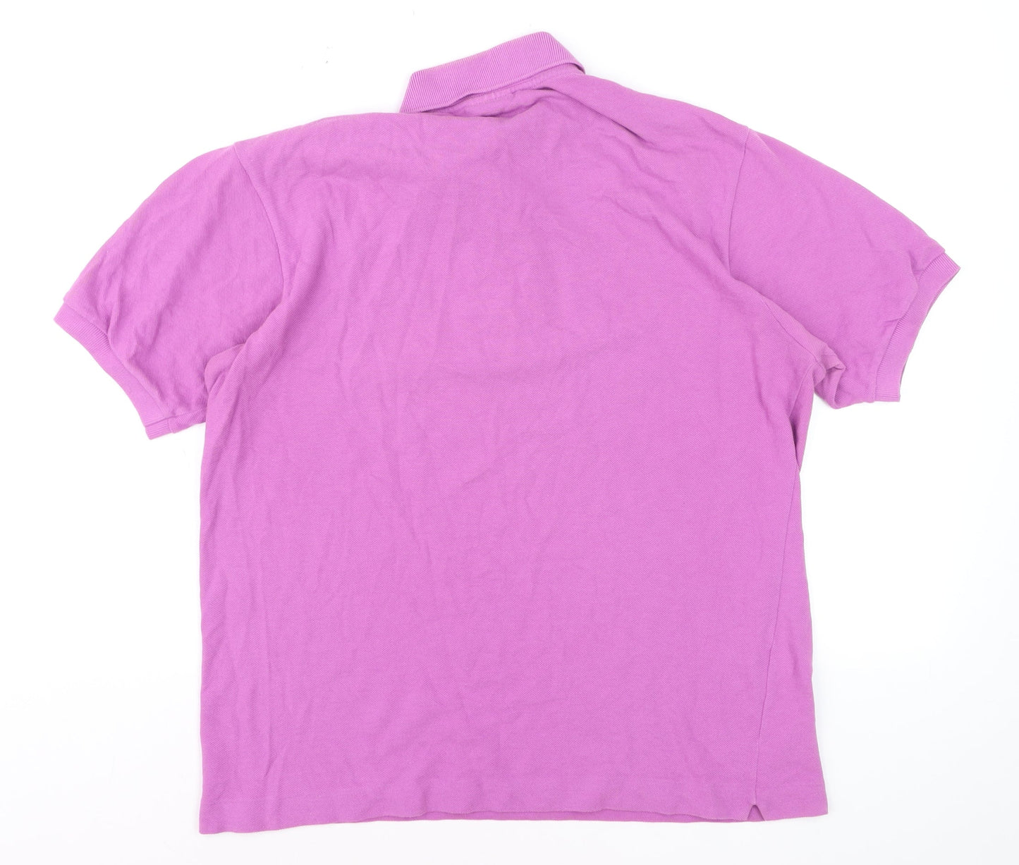 Lacoste Men's Pink Regular Fit Cotton Polo Shirt Size M