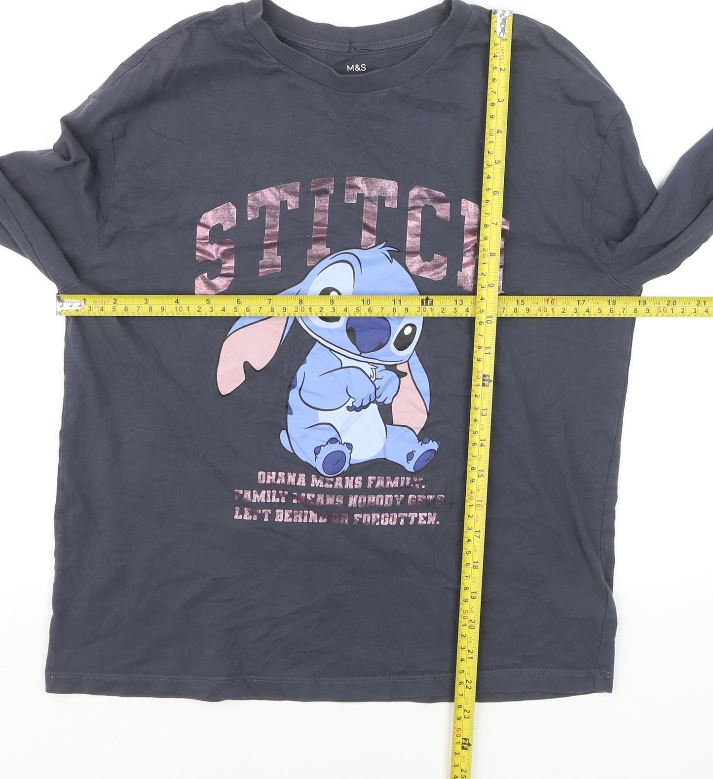 Marks and Spencer Girls Grey Stitch Long Sleeve T-Shirt 12-13 Years