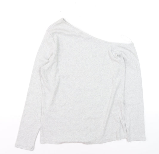 Marks and Spencer Women’s Grey One Shoulder Long Sleeve Top Size 18