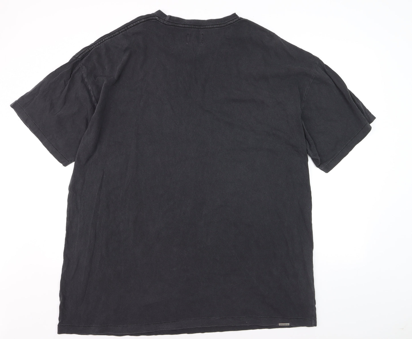The People Vs Men's Black Graphic Eagle T-Shirt Medium