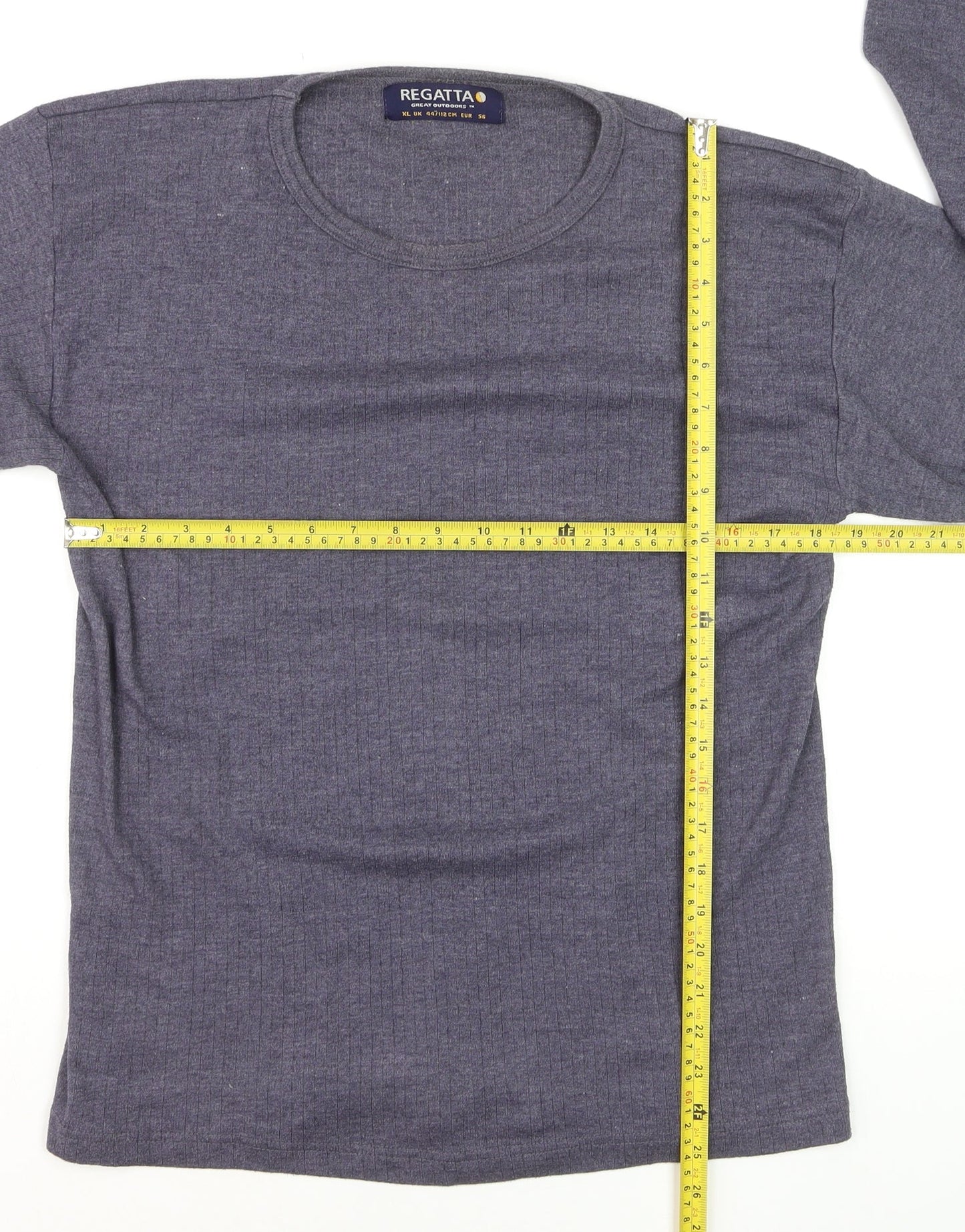 Regatta Men's Grey Long Sleeve Crew Neck Casual Top XL