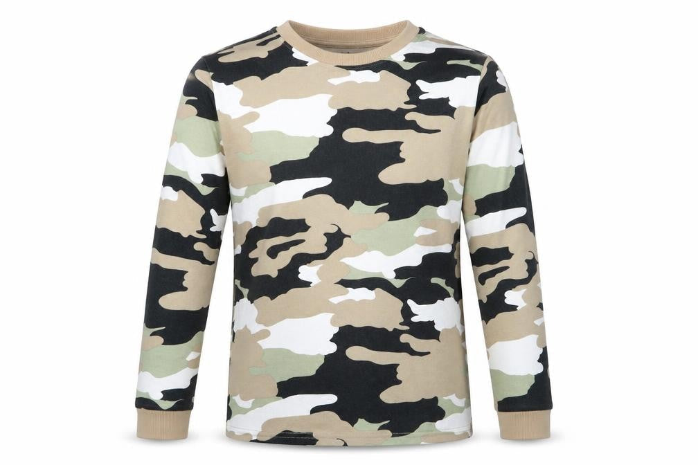 Marks and Spencer Boys Multicoloured Camouflage Long Sleeve T-Shirt 11-12 Years