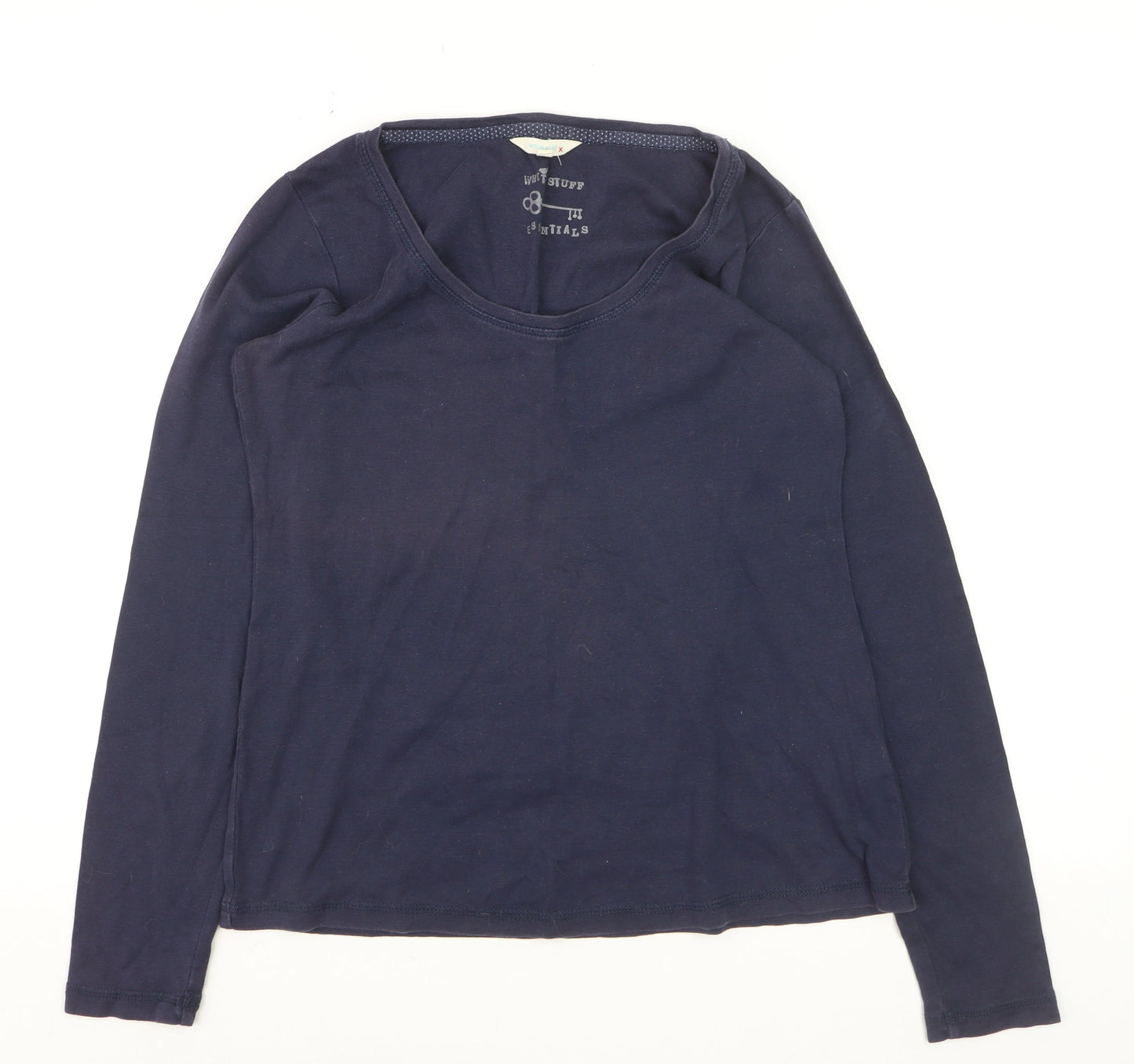 White Stuff Women's Blue Long Sleeve Cotton T-Shirt Size 8