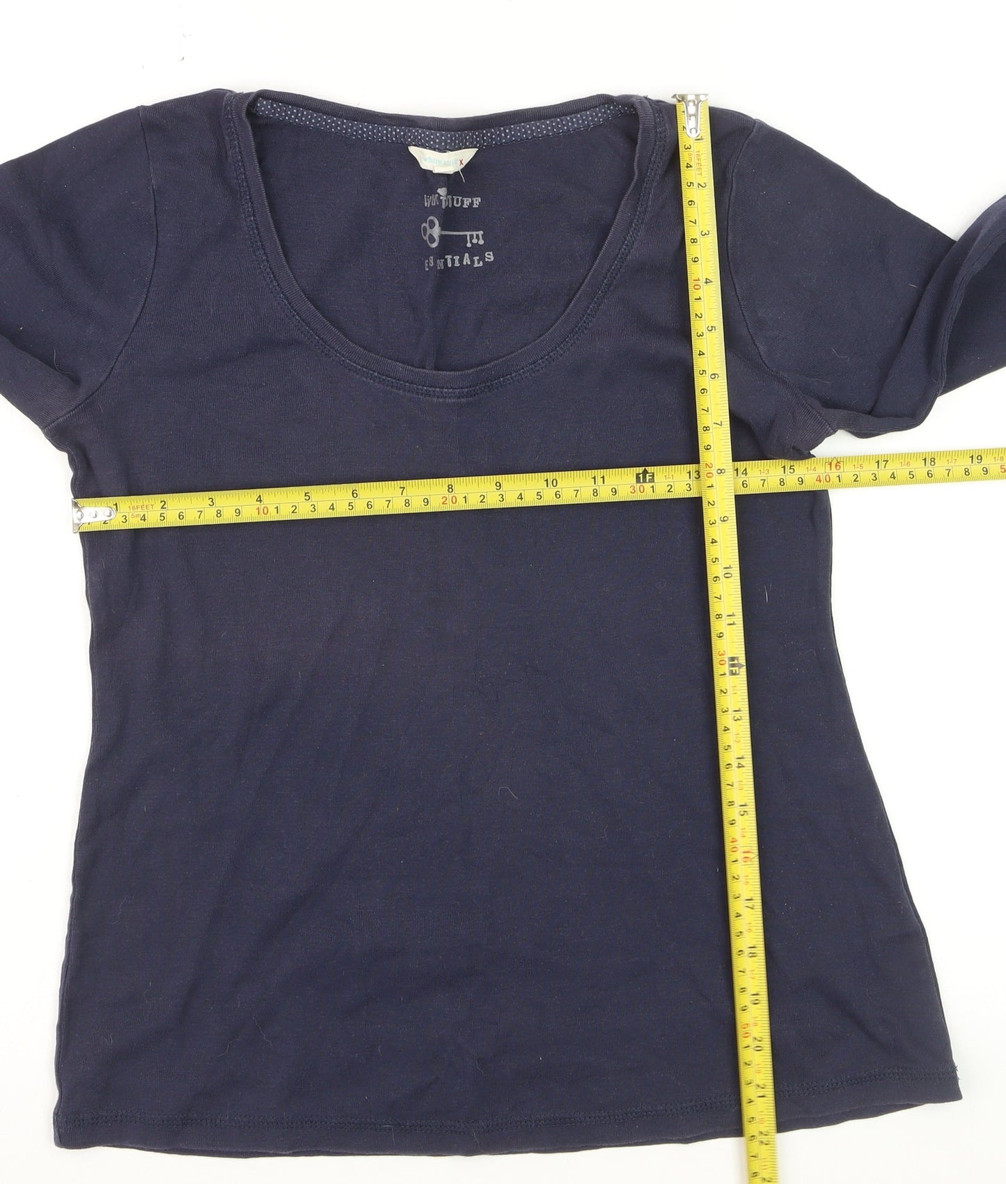 White Stuff Women's Blue Long Sleeve Cotton T-Shirt Size 8