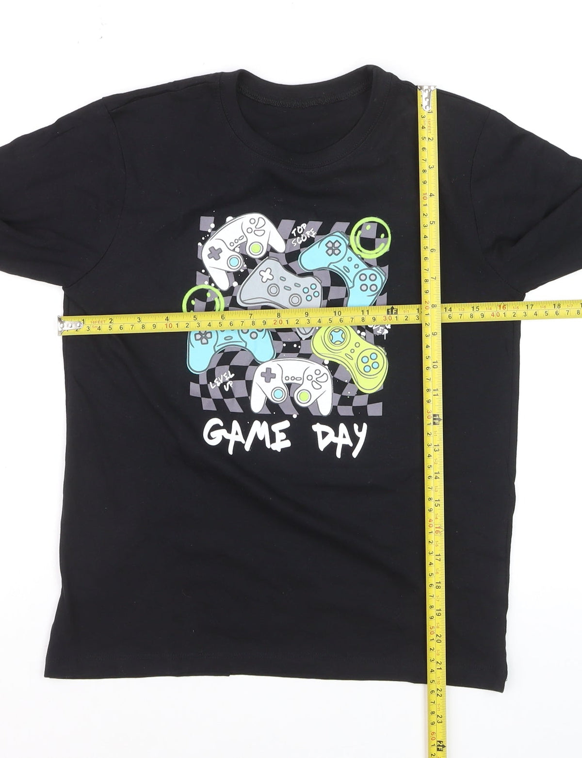 Snooze Time Boys Black Game Day Long Sleeve Cotton T-Shirt 11-12 Years