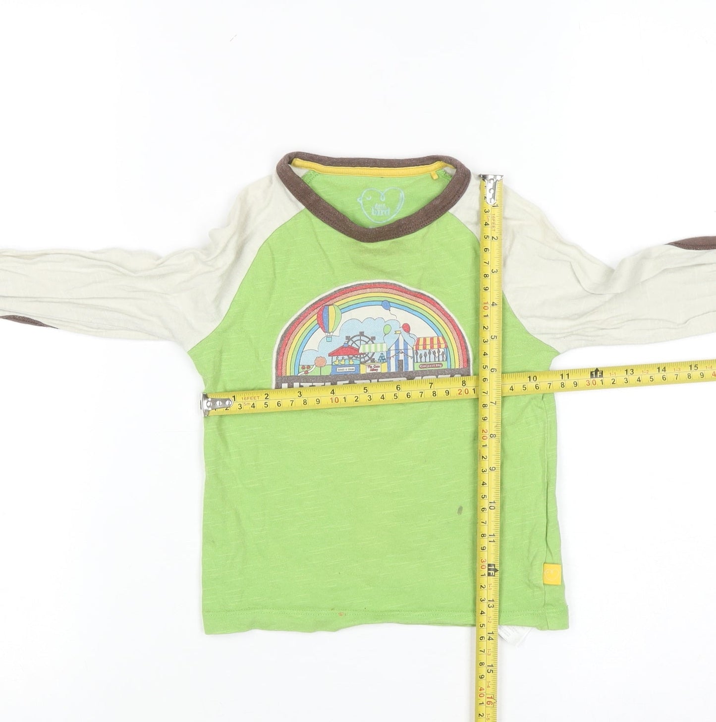 Little Bird Unisex Baby Green Long Sleeve Graphic T-Shirt 18-24 Months