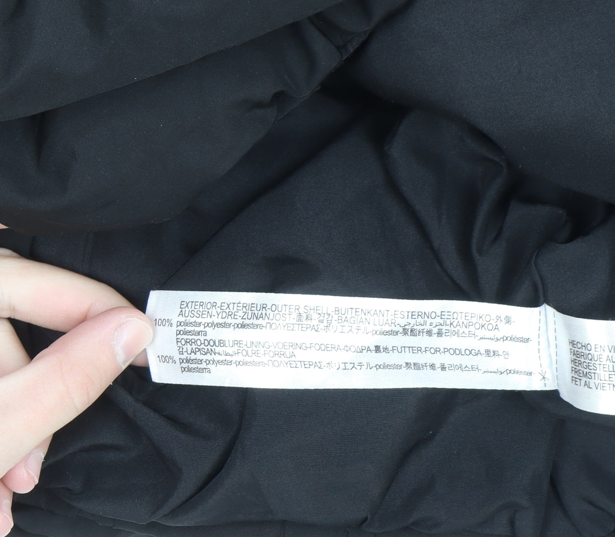 Zara Women’s Black Puffer Jacket Size 14 Hooded Short Winter