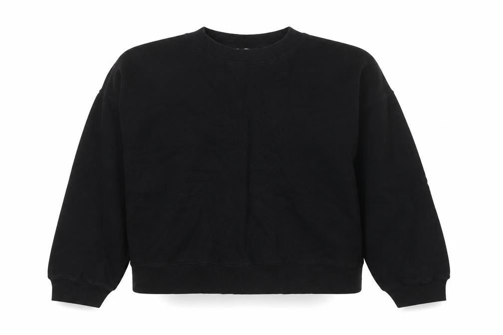 Hush Women Black XL Pullover Sweatshirt 100% Cotton Crew Neck