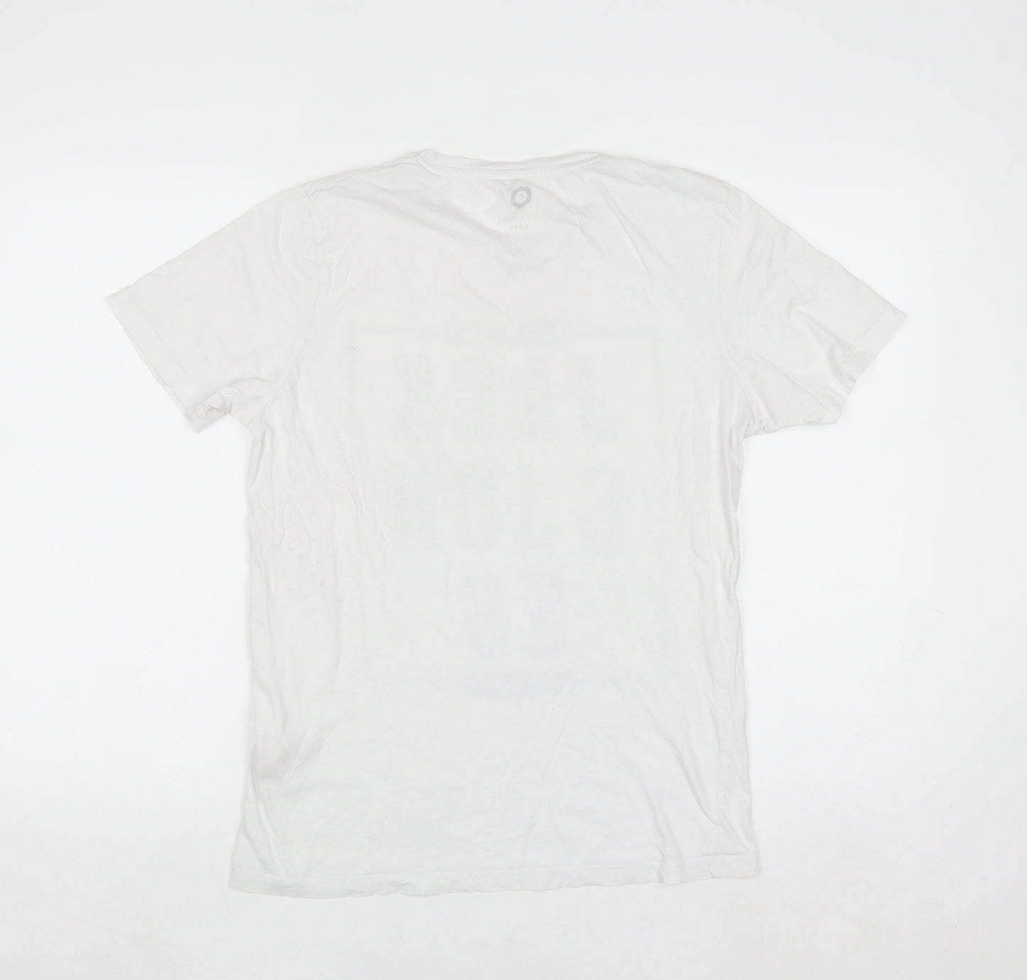 Jack & Jones Men's White Graphic Logo T-Shirt Size L