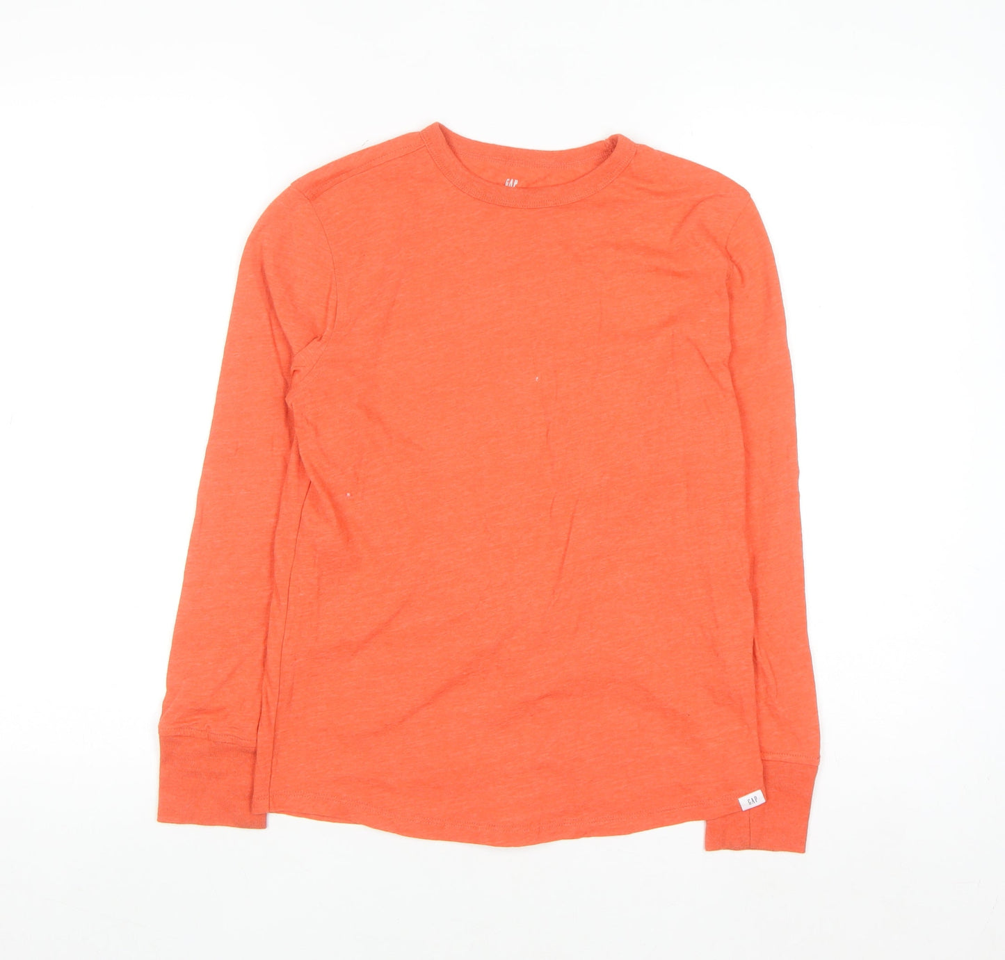 GAP Kids Boys Orange Long Sleeve Cotton Blend T-Shirt XL 12-13 Years